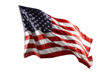 Waving american flag usa photo clear sky close-up