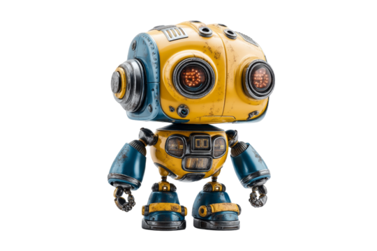 Innovative robot design studio 3d model creative front view