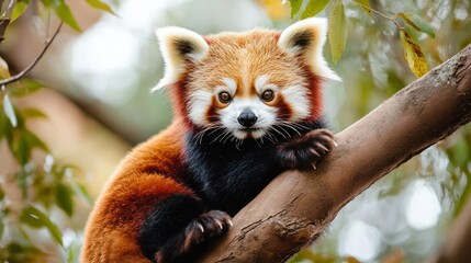 Red panda resting on a branch (1)