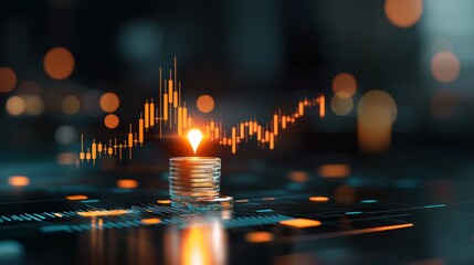 Investing insights rising stock trends financial market data visualization digital environment close-up view growth strategy