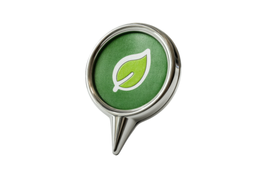 Eco-friendly golf marker course product green close-up