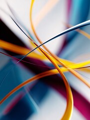 Colorful flowing lines capturing serenity and chaos in modern digital design
