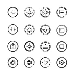 メタルボタンアイコンセット｜Metal Button Icon Set