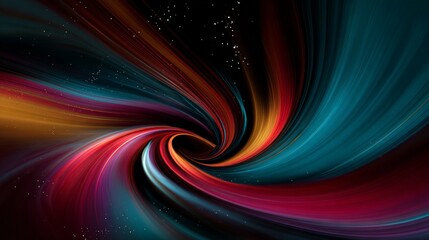 Vivid swirling fractal abstract with infinite depth