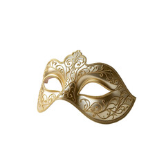 Fototapeta premium Elegant Gold Venetian Mask with Intricate Filigree Design