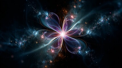 Futuristic layered grids in cool tones digital environment