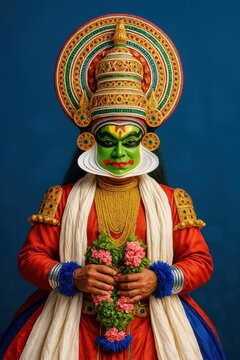 Poster design with kathakali dancer.