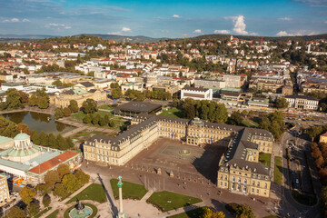 Schlossplatz in Stuttgart, Germany, travel landscape