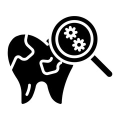 Tooth bacteria icon