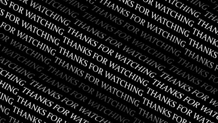 looping black and white thanks for watching text wavy pattern with subtle light and shadow on textured background