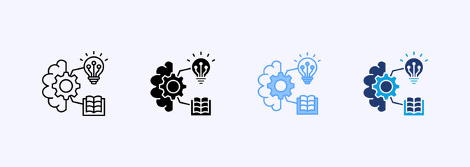 Reinforcement Learning Icon Set Multiple Style Collection