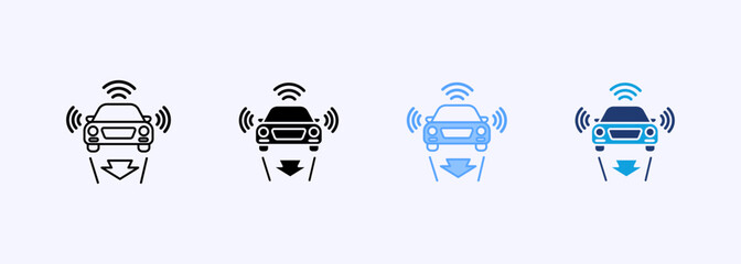 Auto Pilot Icon Set Multiple Style Collection