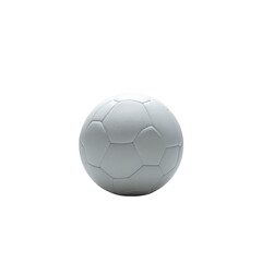 White Soccer Ball on Transparent Background - Clean Studio Shot
