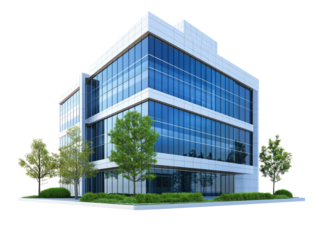 modern office building isolated