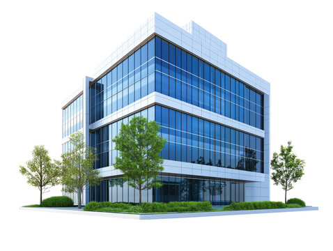 modern office building isolated