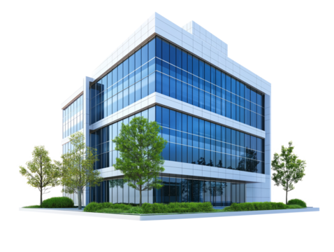 modern office building isolated