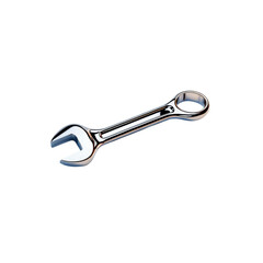 Shiny Chrome Wrench Isolated on Transparent Background Repair, Maintenance, and Tool Concept