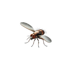 Detailed Illustration of a Tachinid Fly in Flight