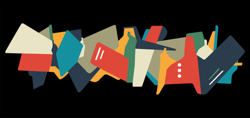 People of the future , technology virtual reality abstract futuristic background , horizontal isolated vector illustration