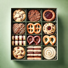 Elegant Cookie and Pastry Box with Gourmet Selection