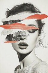 portrait of a woman with painted face, very artistic