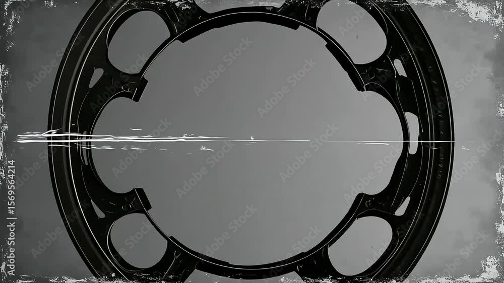 Poster a light gray background with a circular pattern and a textured border for a vintage look effect use