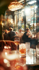 Cinematic, Rich, moody old-world private club life.  