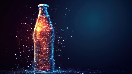 Digital beverage concept illustrating connectivity and futuristic branding design