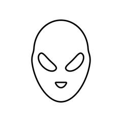 Extraterrestrial Head Alien Line Icon