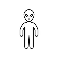Little Extraterrestrial Alien Line Icon