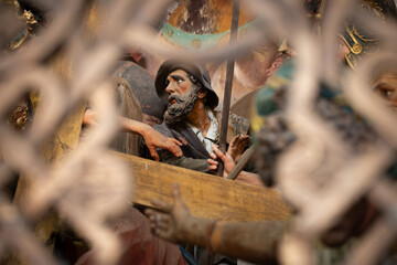 Intriguing Sculpture Scene Depicting Historical Figures in Artistic Detail