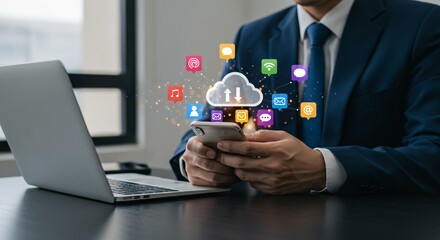Cloud Connectivity and Social Media Access via Smartphone