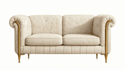 Muted Gathering Living room sofa cream isolated watercolor vector illustration svg