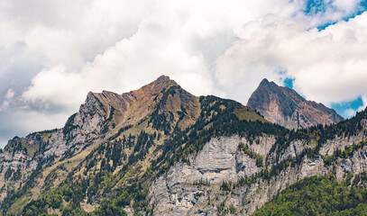 Switzerland, Swiss Alps, Canton St. Gallen, Churfirsten group, Frümsel and Hinterrugg mountains,...