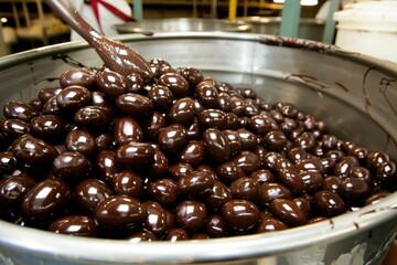 Freshly baked chocolate chip cookies with a rich chocolate topping, displaying an appealing dessert treat ready for enjoyment