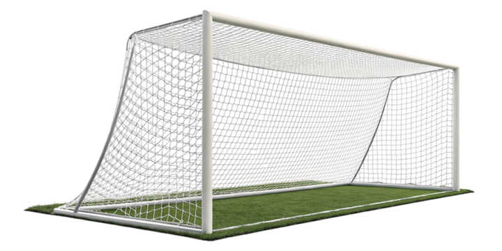 White Soccer Goal Net Set