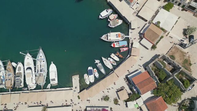 Aerial Footage of Fiskardo Village in Kefalonia, Greece