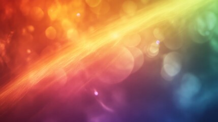 Radiant hues shimmer with a bokeh-infused prism, creating a celestial glow of light