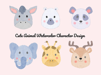 Cute Animal Watercolor character