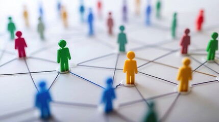 Interconnectedness Visual: Concept of Global Network and Human Relations