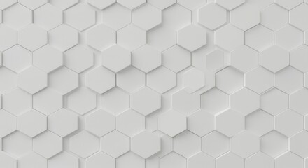 Fototapeta premium Abstract white hexagonal pattern