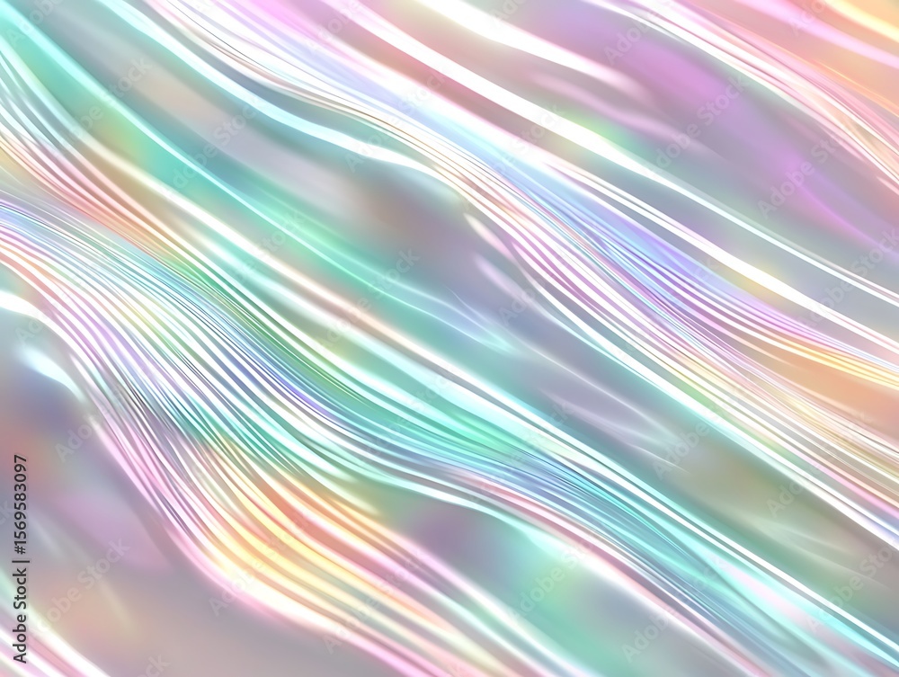 Poster colorful abstract background with smooth waves and glowing iridescent effects for modern design proj