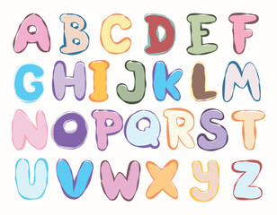 Colorful Hand Drawn Alphabet Letters – Fun Doodle Style