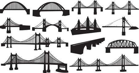 vector illustration of bridges
