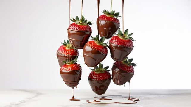Chocolate Covered Strawberries Hanging