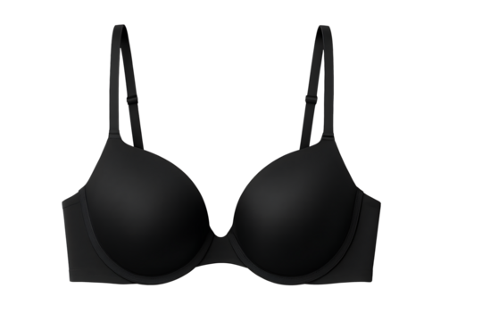 Black bra isolated on transparent background