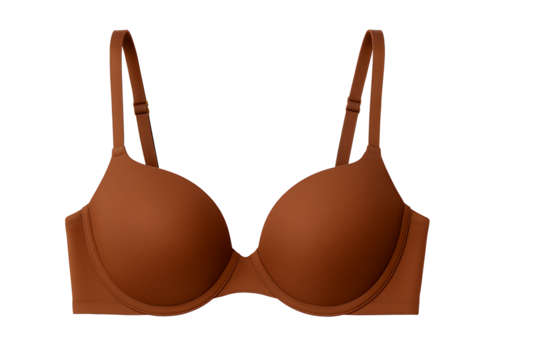 Brown bra isolated on transparent background