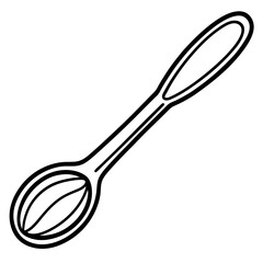 Sterile Spoon Line Art Vector