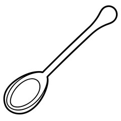 Sterile Spoon Line Art Vector