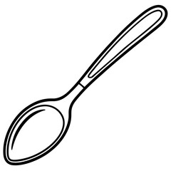 Sterile Spoon Line Art Vector